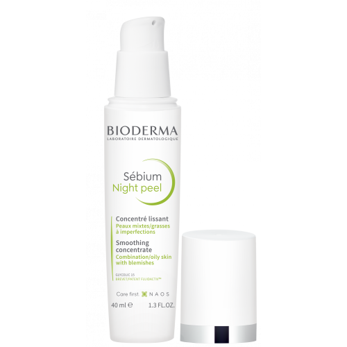 Bioderma Sebium Night Peel Κρέμα Προσώπου για Απαλό Peeling, Xαρίζει Λάμψη στο Δέρμα 40ml